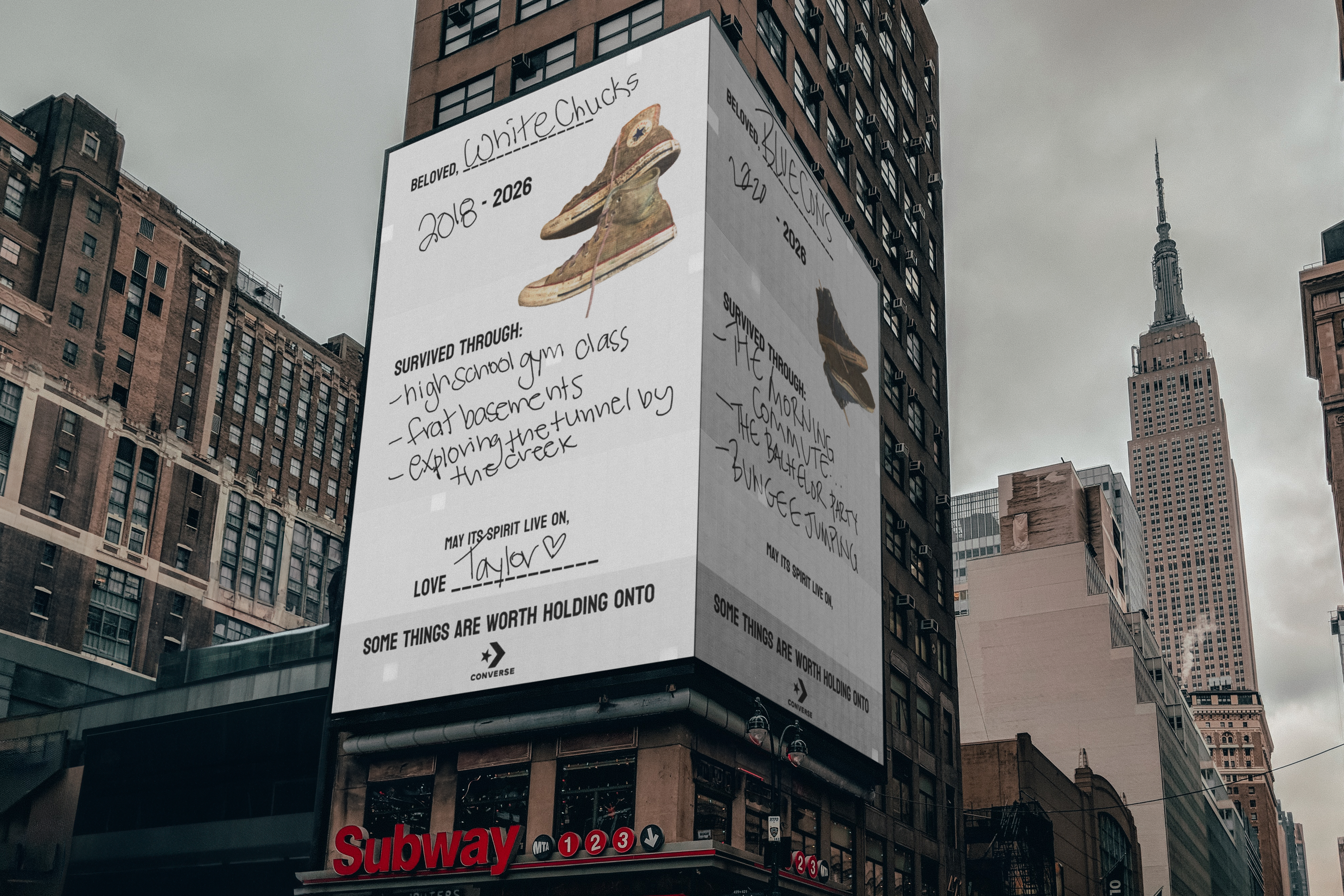 mockup billboard of converse ad